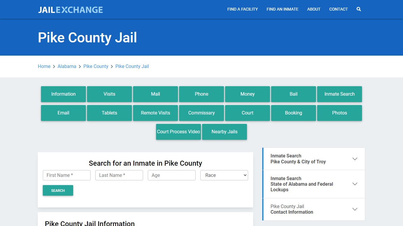 Pike County Jail Roster Lookup, AL, Inmate Search - Jail Exchange