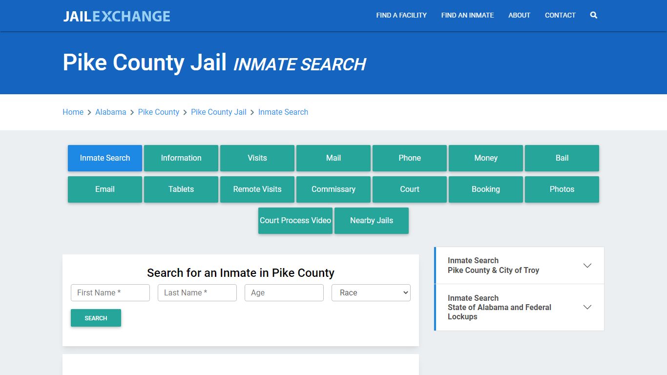 Pike County Jail, AL Inmate Search: Roster & Mugshots - Jail Exchange